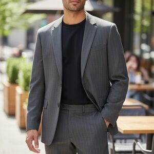 Calvin Klein Charcoal Pinstripe Suit